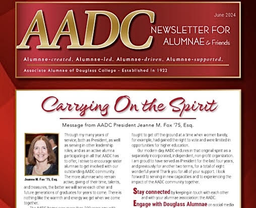 Douglass Alumnae Newsletter AADC Newsletter June 2024
